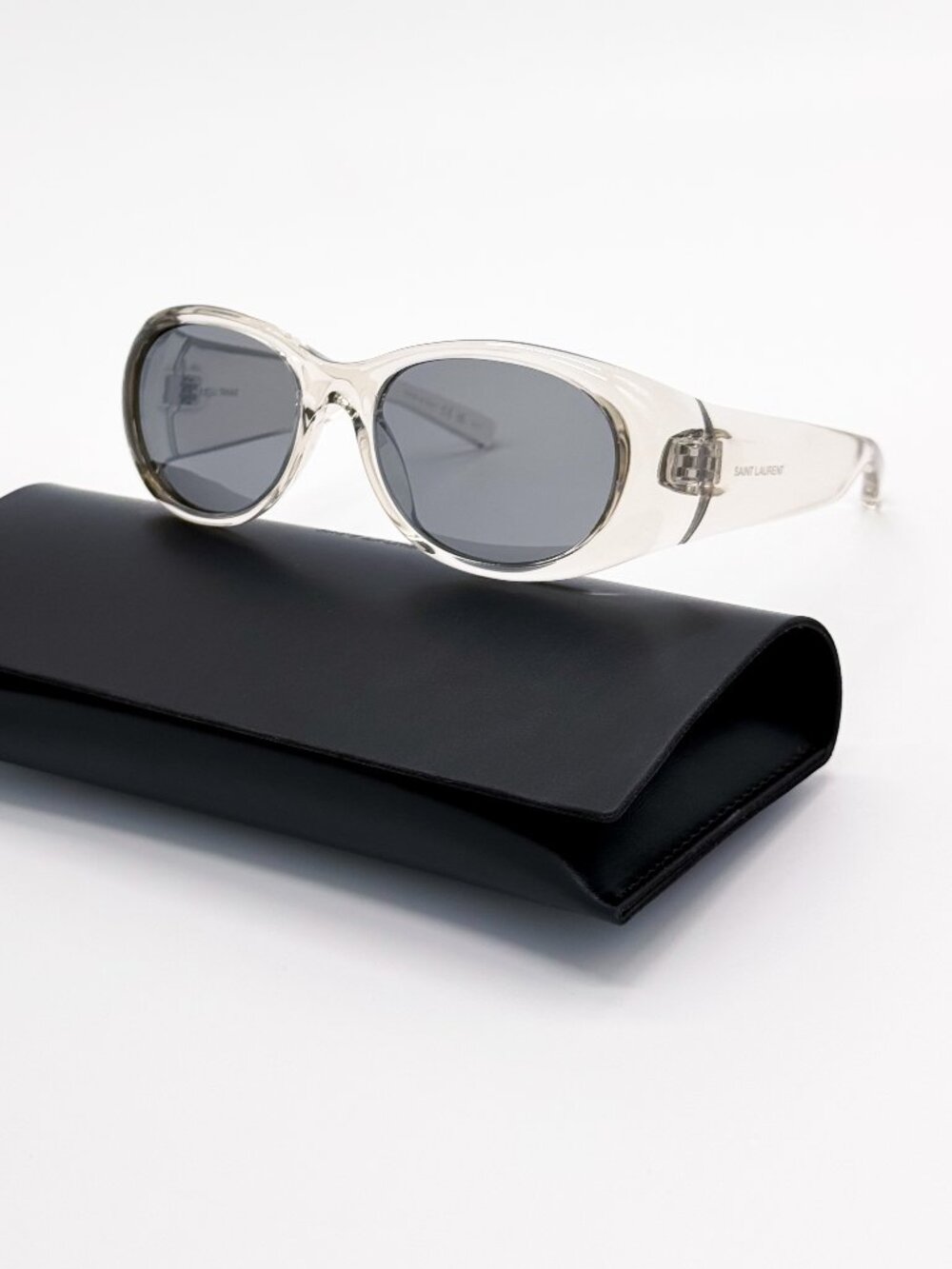 New Saint Laurent Sunglasses SL736 004 Clear Gray Eyewear